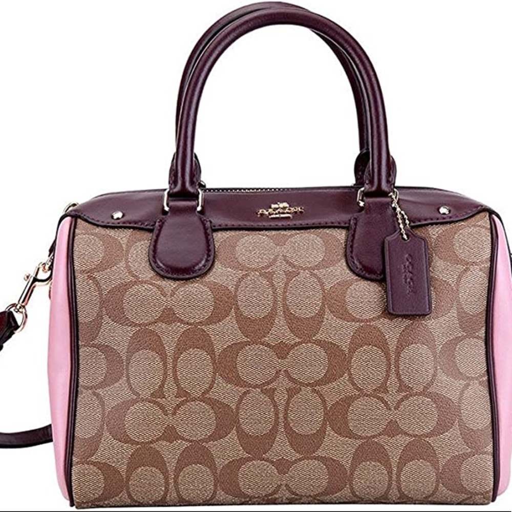 MINI BENNETT SATCHEL IN COLORBLOCK SIGNATURE (COACH F57495)
GOLD/KHAKI OXBLOOD